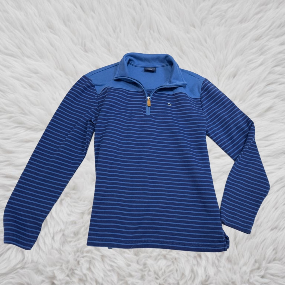 Crown & Ivy Blue Striped Pullover